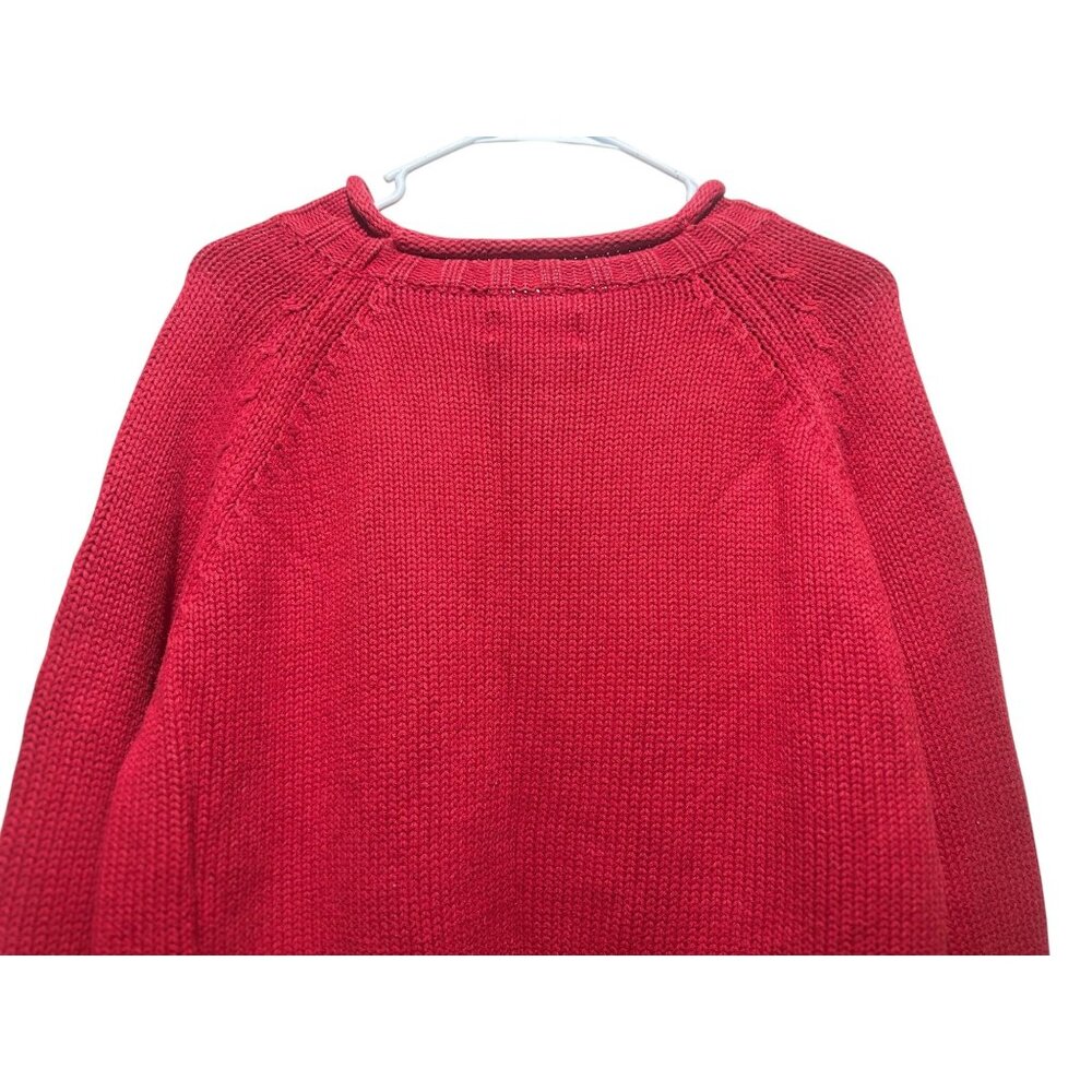 Vintage StJohnsBay Cable Knit Roll Neck Sweater Womens 3X Red Christmas Preppy - Picture 9 of 14